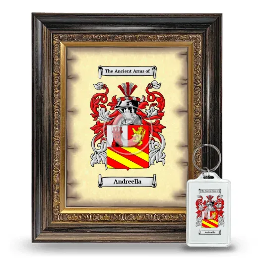 Andreella Framed Coat of Arms and Keychain - Heirloom