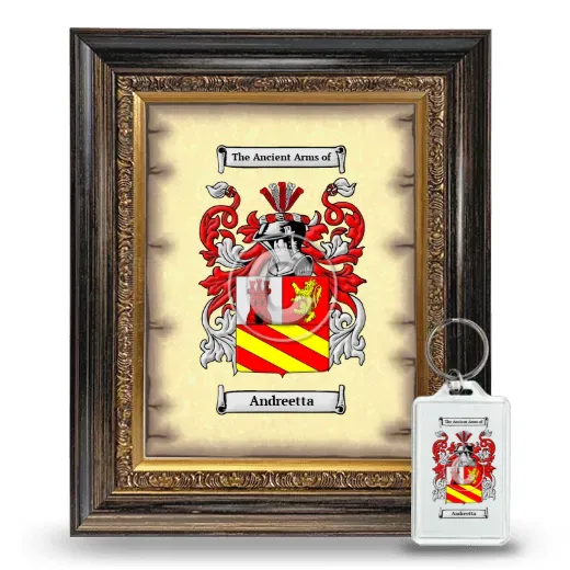 Andreetta Framed Coat of Arms and Keychain - Heirloom