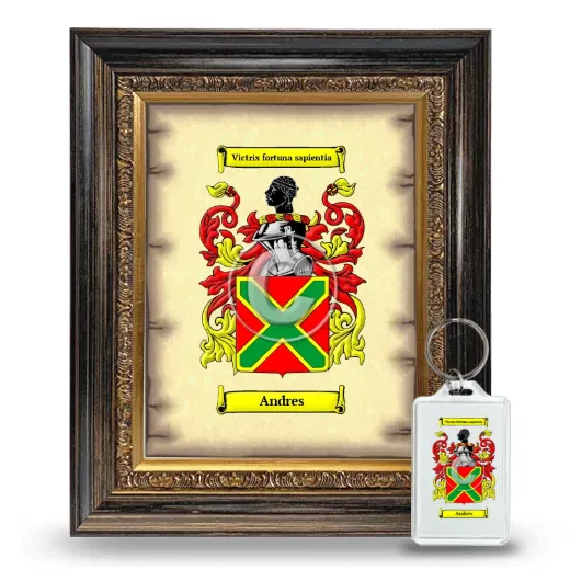Andres Framed Coat of Arms and Keychain - Heirloom