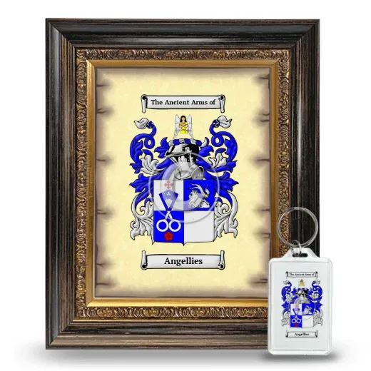 Angellies Framed Coat of Arms and Keychain - Heirloom