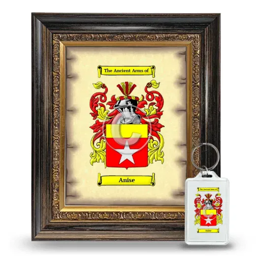 Anise Framed Coat of Arms and Keychain - Heirloom