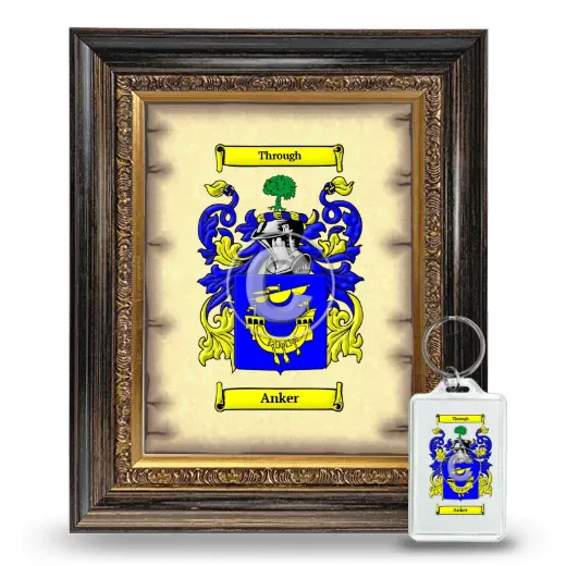 Anker Framed Coat of Arms and Keychain - Heirloom