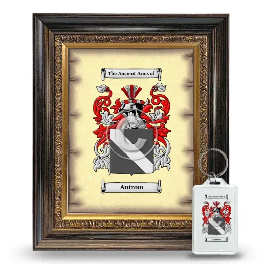 Antrom Framed Coat of Arms and Keychain - Heirloom