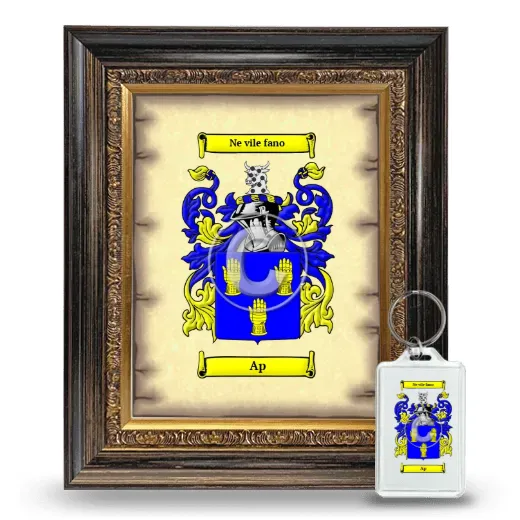 Ap Framed Coat of Arms and Keychain - Heirloom