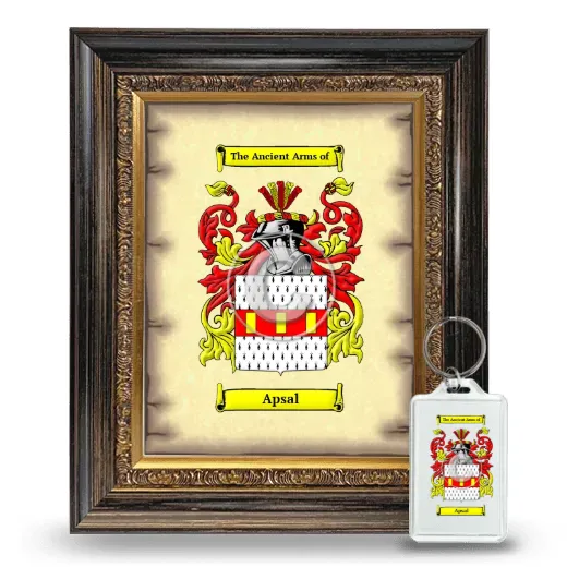 Apsal Framed Coat of Arms and Keychain - Heirloom