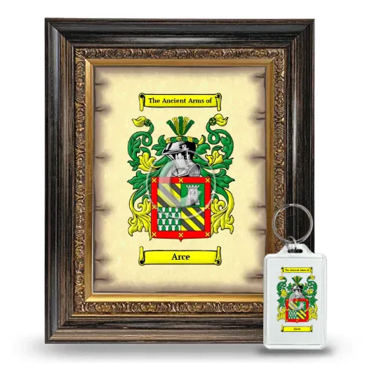 Arce Framed Coat of Arms and Keychain - Heirloom