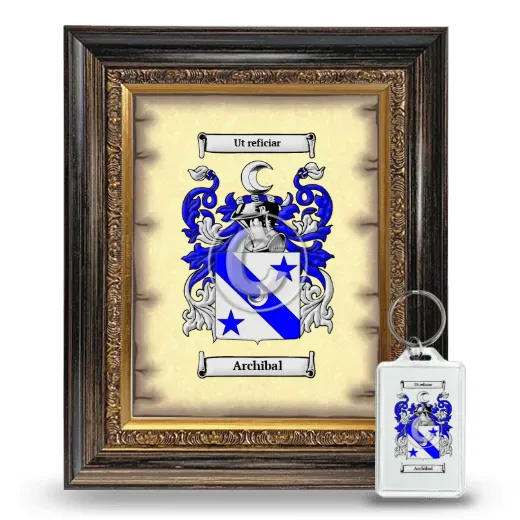 Archibal Framed Coat of Arms and Keychain - Heirloom