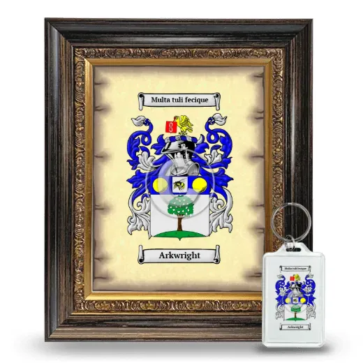 Arkwright Framed Coat of Arms and Keychain - Heirloom