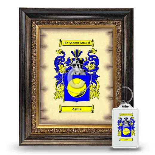 Arms Framed Coat of Arms and Keychain - Heirloom