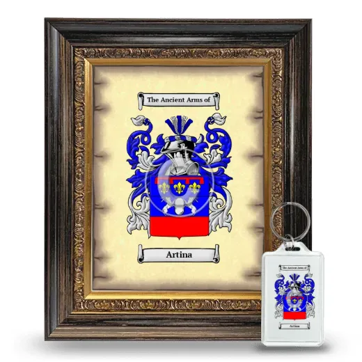 Artina Framed Coat of Arms and Keychain - Heirloom