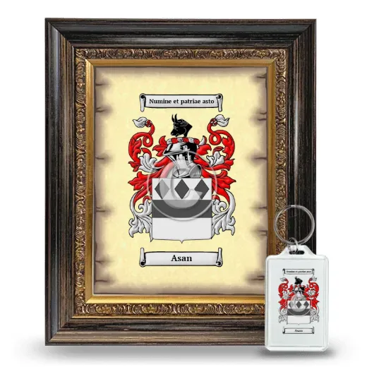 Asan Framed Coat of Arms and Keychain - Heirloom