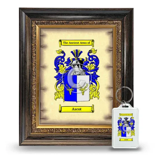 Ascot Framed Coat of Arms and Keychain - Heirloom