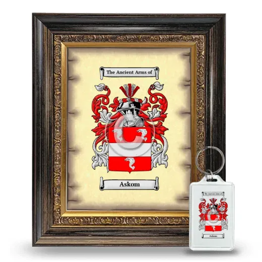 Askom Framed Coat of Arms and Keychain - Heirloom