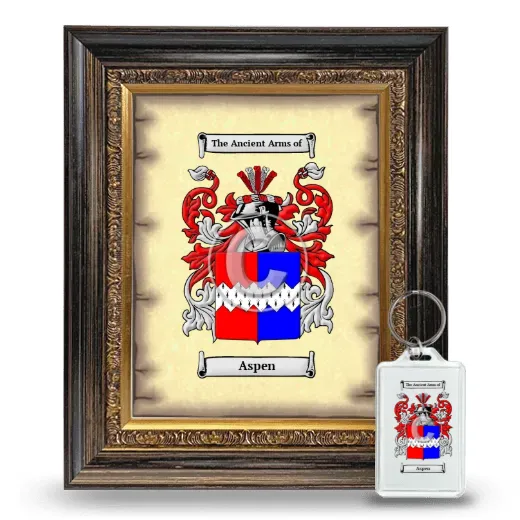 Aspen Framed Coat of Arms and Keychain - Heirloom