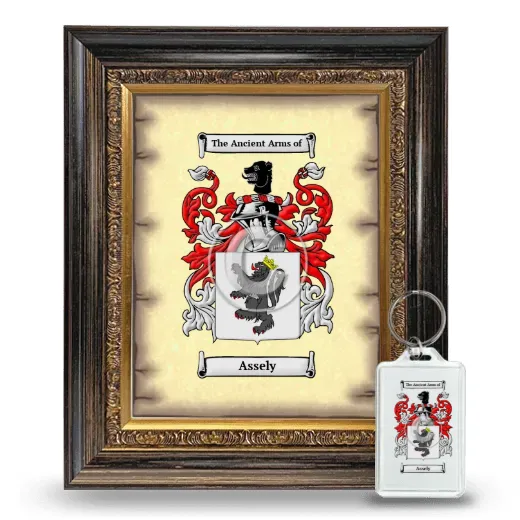 Assely Framed Coat of Arms and Keychain - Heirloom