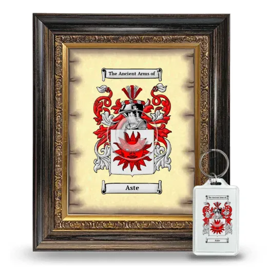 Aste Framed Coat of Arms and Keychain - Heirloom
