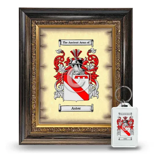Aster Framed Coat of Arms and Keychain - Heirloom