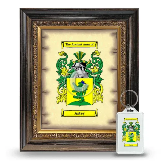 Astey Framed Coat of Arms and Keychain - Heirloom
