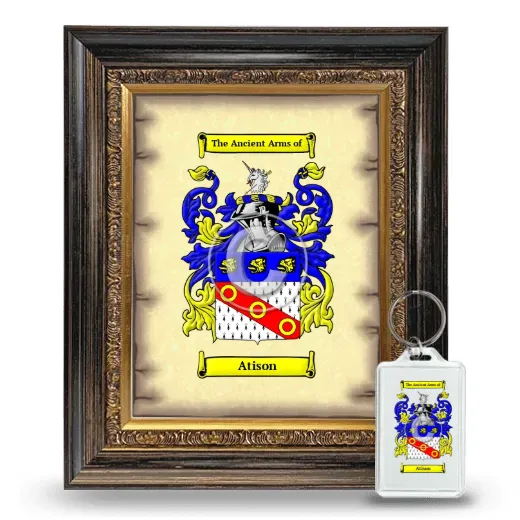 Atison Framed Coat of Arms and Keychain - Heirloom