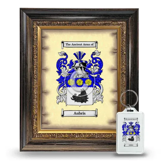 Aubris Framed Coat of Arms and Keychain - Heirloom