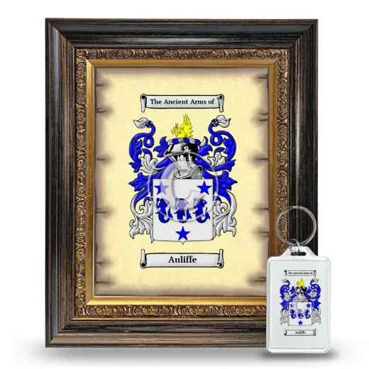 Auliffe Framed Coat of Arms and Keychain - Heirloom