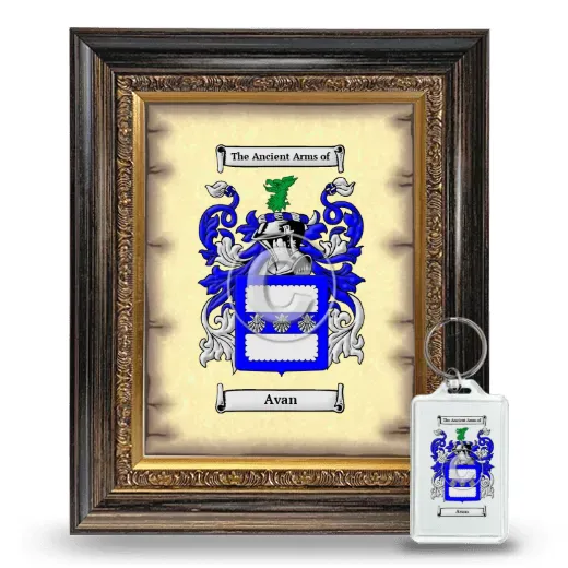 Avan Framed Coat of Arms and Keychain - Heirloom
