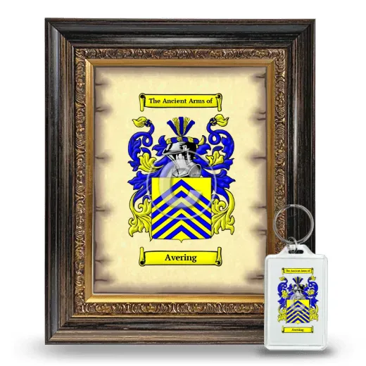 Avering Framed Coat of Arms and Keychain - Heirloom
