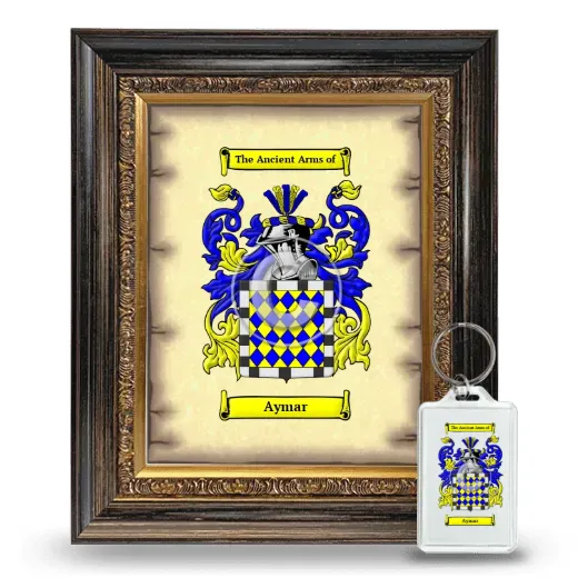 Aymar Framed Coat of Arms and Keychain - Heirloom