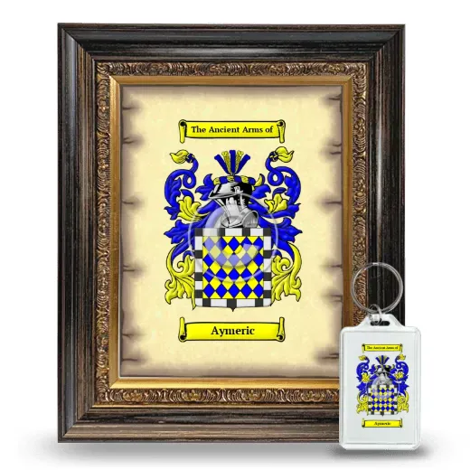 Aymeric Framed Coat of Arms and Keychain - Heirloom