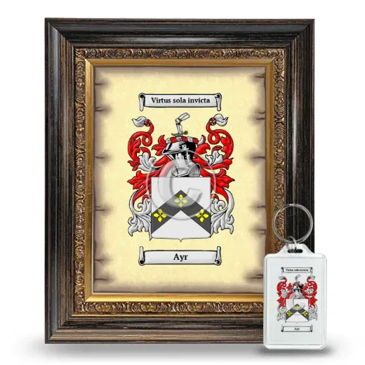 Ayr Framed Coat of Arms and Keychain - Heirloom