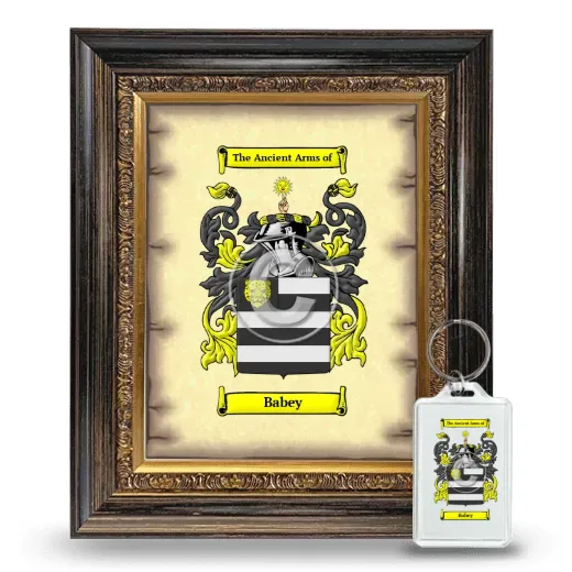 Babey Framed Coat of Arms and Keychain - Heirloom
