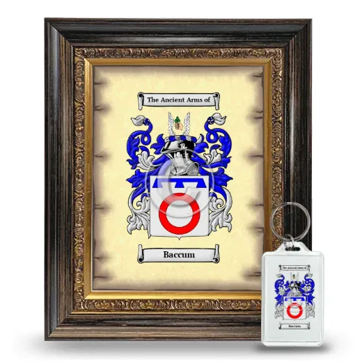 Baccum Framed Coat of Arms and Keychain - Heirloom