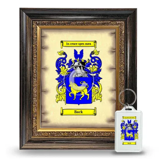 Back Framed Coat of Arms and Keychain - Heirloom