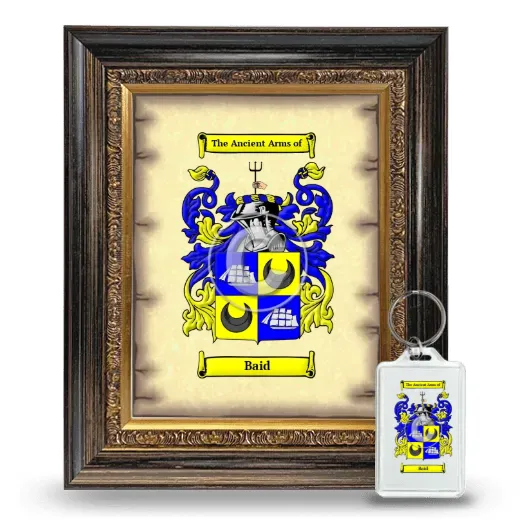 Baid Framed Coat of Arms and Keychain - Heirloom