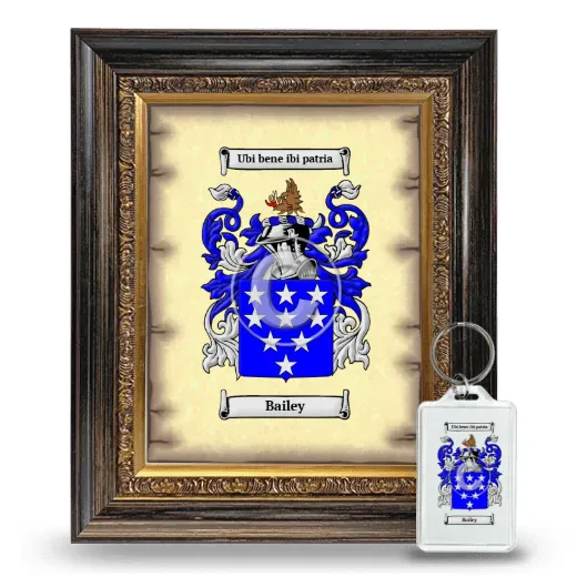 Bailey Framed Coat of Arms and Keychain - Heirloom