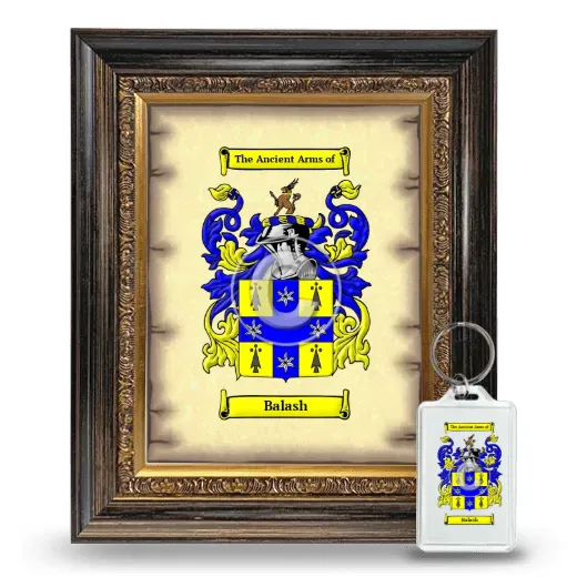 Balash Framed Coat of Arms and Keychain - Heirloom