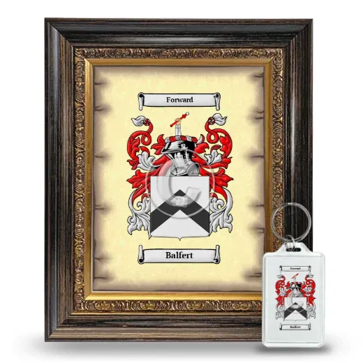 Balfert Framed Coat of Arms and Keychain - Heirloom