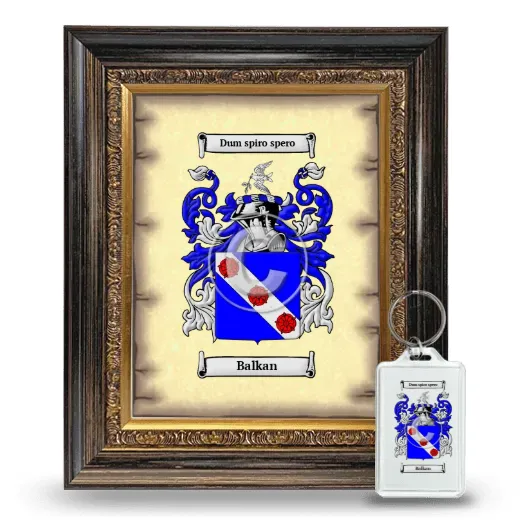 Balkan Framed Coat of Arms and Keychain - Heirloom