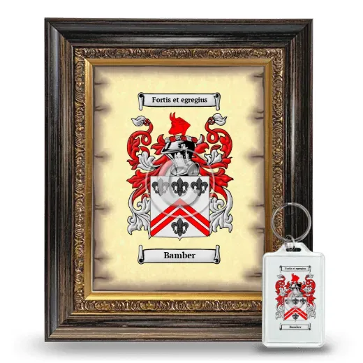 Bamber Framed Coat of Arms and Keychain - Heirloom