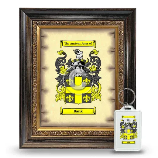 Bank Framed Coat of Arms and Keychain - Heirloom
