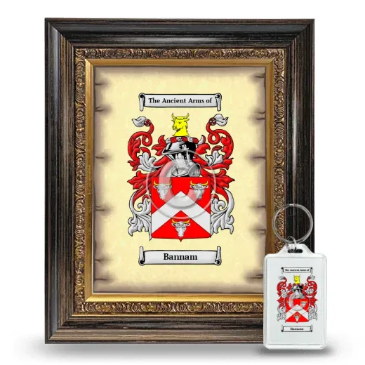 Bannam Framed Coat of Arms and Keychain - Heirloom