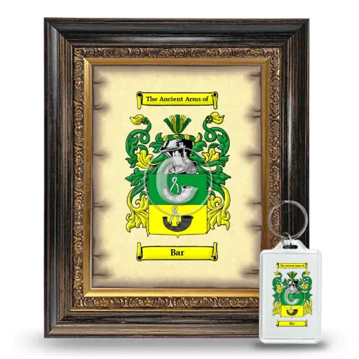 Bar Framed Coat of Arms and Keychain - Heirloom