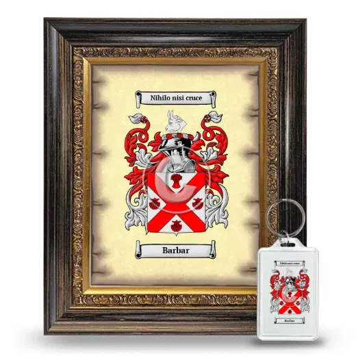Barbar Framed Coat of Arms and Keychain - Heirloom