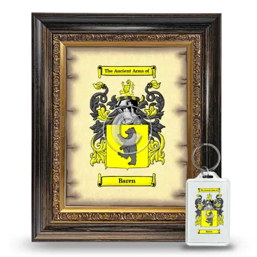 Baren Framed Coat of Arms and Keychain - Heirloom