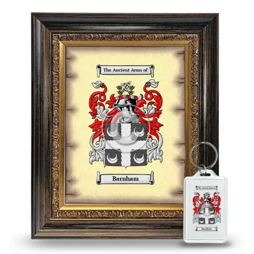 Barnham Framed Coat of Arms and Keychain - Heirloom