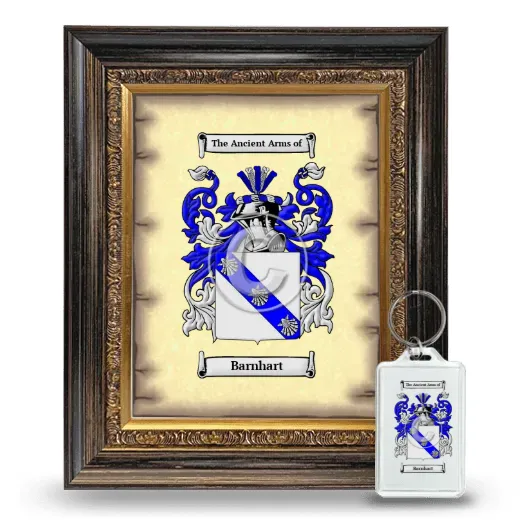 Barnhart Framed Coat of Arms and Keychain - Heirloom