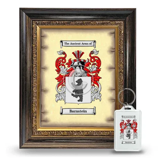 Barnstein Framed Coat of Arms and Keychain - Heirloom