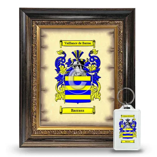 Barrass Framed Coat of Arms and Keychain - Heirloom