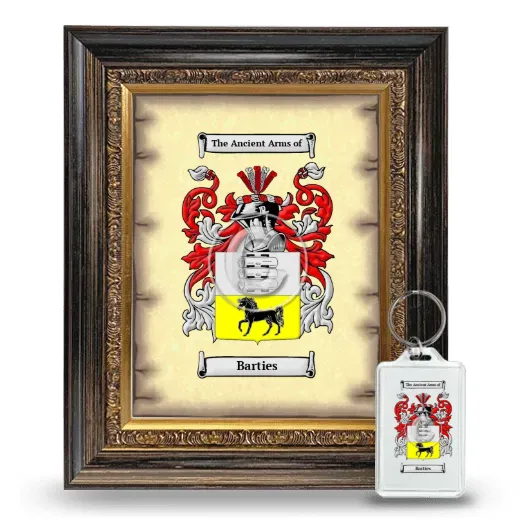 Barties Framed Coat of Arms and Keychain - Heirloom