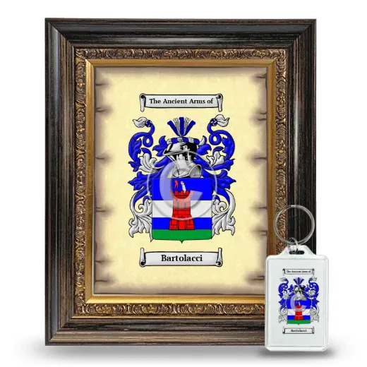 Bartolacci Framed Coat of Arms and Keychain - Heirloom